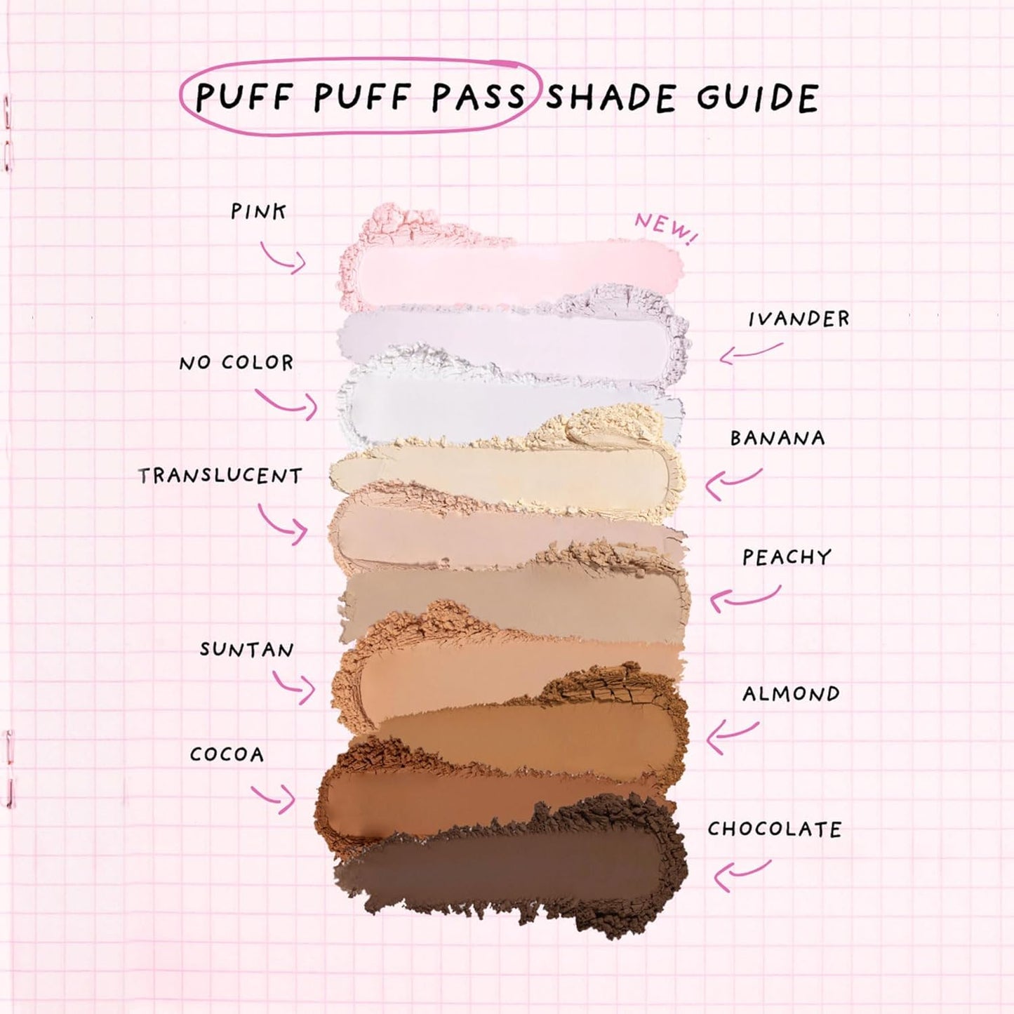 KimChiChic Mini Me Puff Puff Pass Set + Banana Bake Setting Powder, 0.17oz