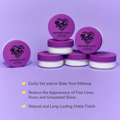 KimChiChic Beauty Mini Me That White Powder Set | Matte Setting Powder 0.17 oz