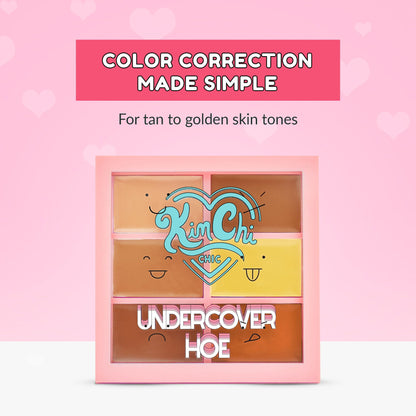 KimChiChic Beauty Undercover Hoe Corrector Palette – Full-Coverage Concealer, Creamy & Long-Wearing, Cruelty-Free (Golden Tan 0.25oz)