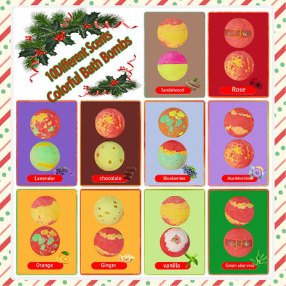 Kims Cosiart 20-Pack Bath Balls with Surprises – Christmas Gift Set