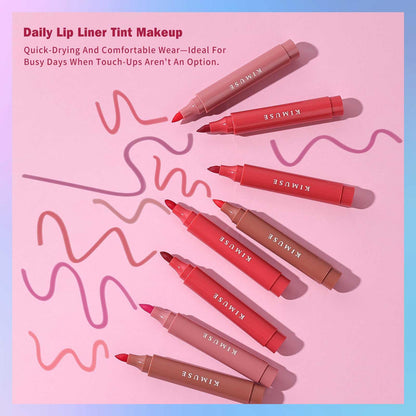 KIMUSE Lip Stain Set – 5-Piece Matte, Long-Wear Lip Color