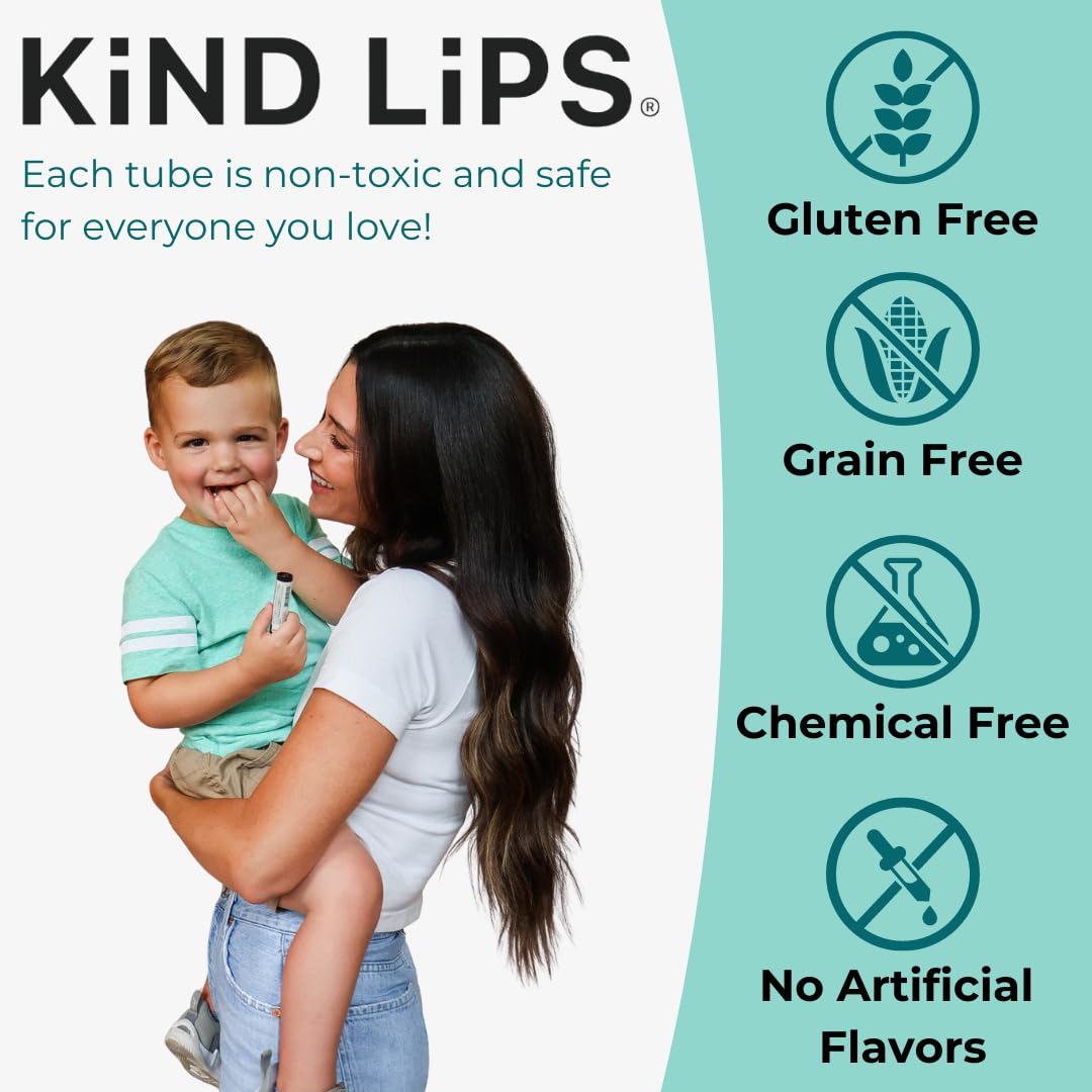 Kind Lips Organic Sweet Mint Lip Balm 3-Pack – Cooling, Hydration, USA Made