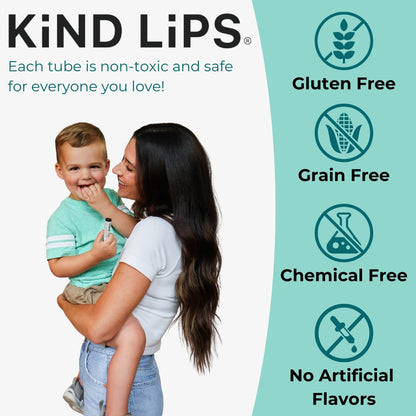 Kind Lips Organic Sweet Mint Lip Balm 3-Pack – Cooling, Hydration, USA Made