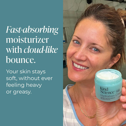 Kind Science Hydration Cream – Fragrance-Free Day & Night Moisturizer for Women, 2 oz