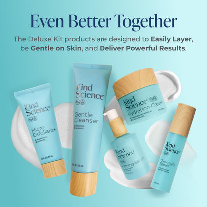 Kind Science 5-Piece Deluxe Anti Aging Skin Care Set – Hydration for Dry & Sensitive Skin