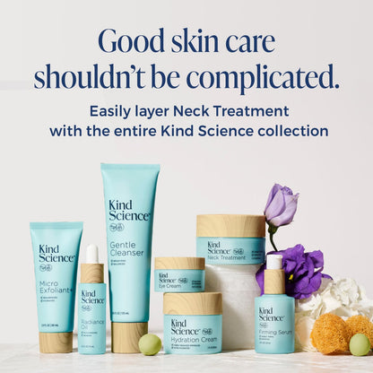 Kind Science Neck Treatment – Firming, Lifting & Hydration (1.7 oz) | Paraben, Dye & Fragrance Free, Cruelty-Free
