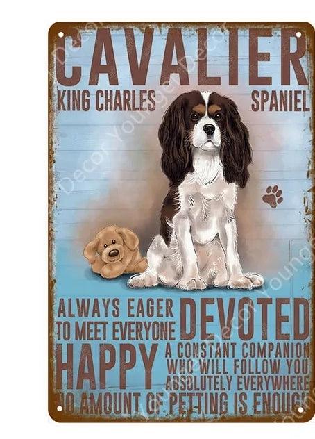 King Charles Dog Tin Sign
