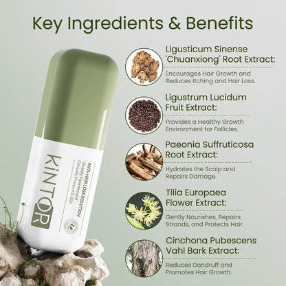KINTOR 0.5% KX-826 DHT Blocker Hair Thickening Spray | Plant-Based Growth Solution