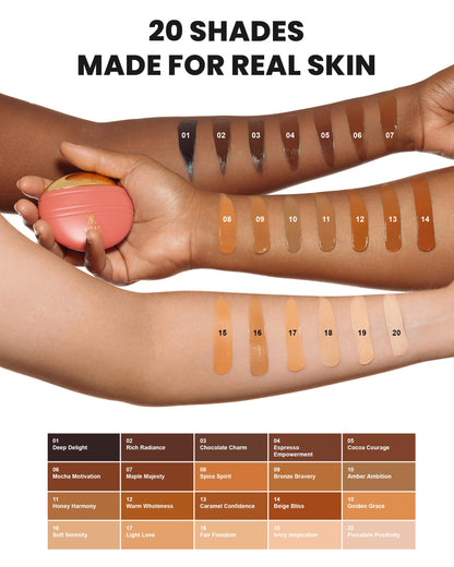 Kirby Kosmetics Konfident Glow Skin Tint – Espresso Empowerment, Oil-Free