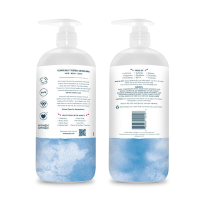 Kirk's 3-in-1 Head to Toe Nourishing Cleanser – 32 oz, Coconut Oil & Aloe Vera, Non-GMO & Vegan