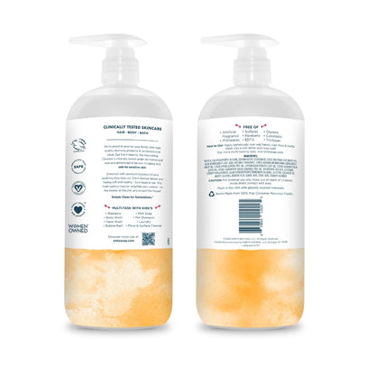 Kirks 3-in-1 Head to Toe Nourishing Cleanser – Coconut Oil, Aloe Vera, Citrus Twist – 32 Fl Oz