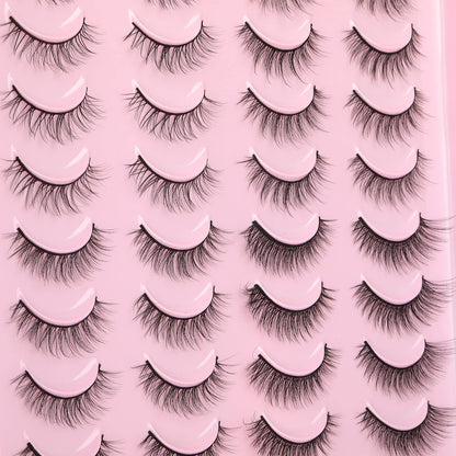 Kiromiro False Eyelashes – Natural Look, 4 Styles, Wispy 3D Lashes Pack