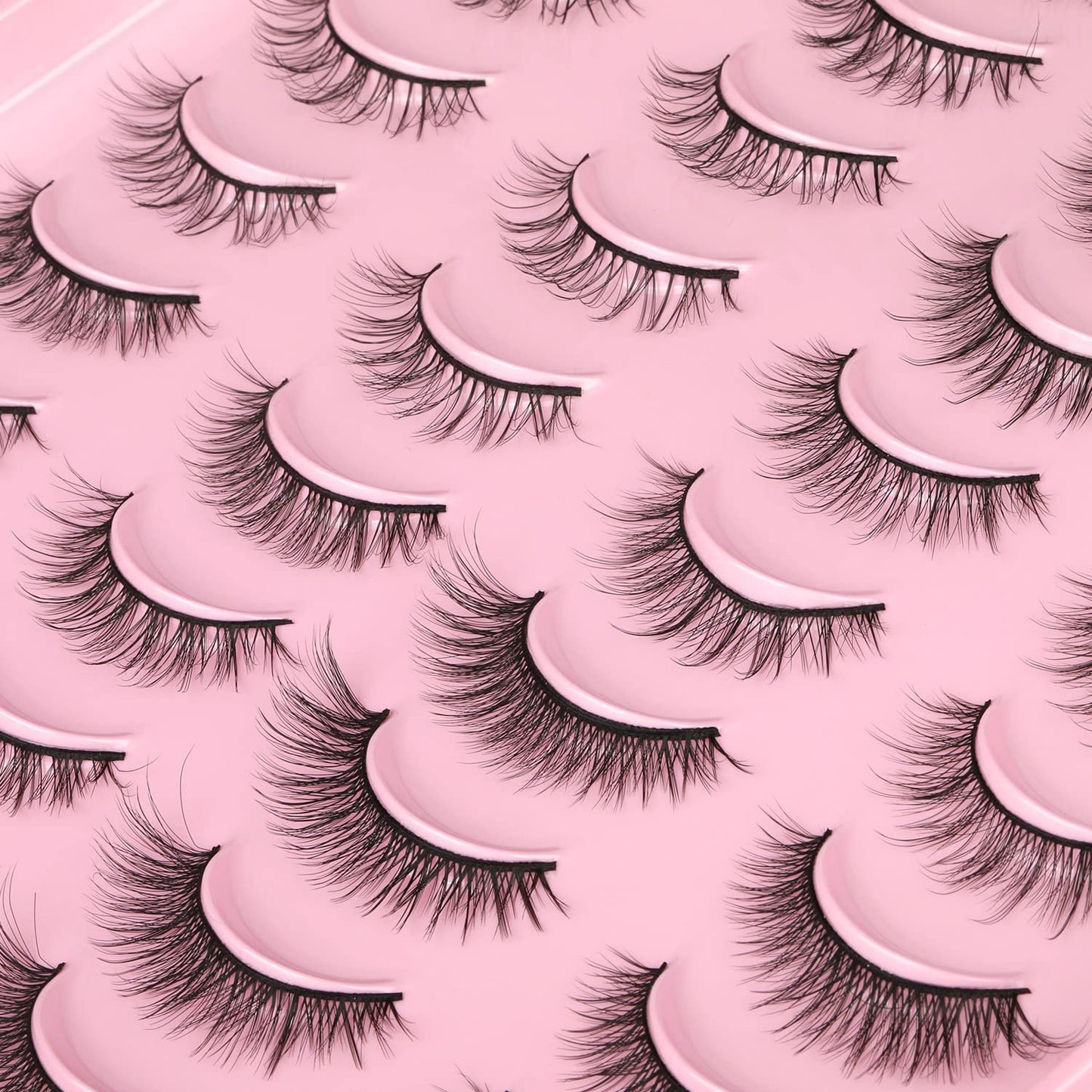 Kiromiro False Eyelashes – Natural Look, 4 Styles, Wispy 3D Lashes Pack