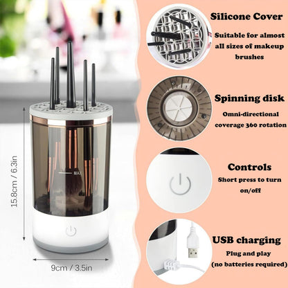 Kismiger Electric Makeup Brush Cleaner – Deep Cleaning & Drying (USB, Grey)