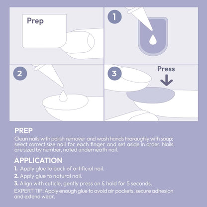 KISS Dreamdust Nails Kit — Ready-to-Wear Gel Sculpted Nails with Glue & Stick