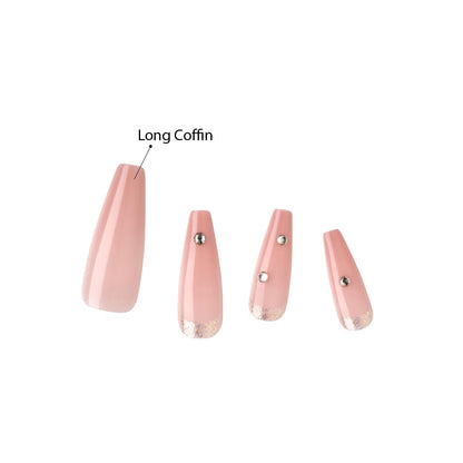KISS False Nails Kit | Bare but Better Ready-to-Wear X-Long Coffin Nails