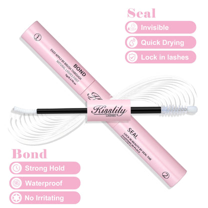 Kisslily Lash Cluster Glue Waterproof Bond and Seal – 2-in-1 Lash Adhesive, White