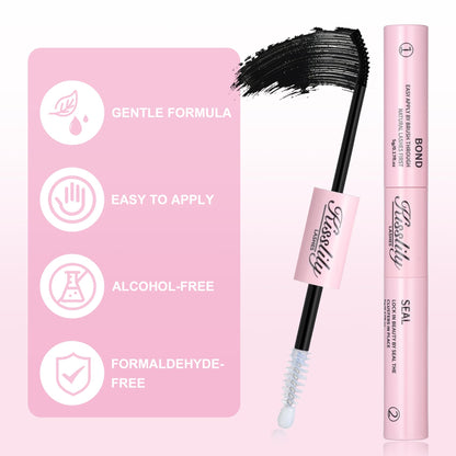 Kisslily Lash Cluster Glue – Waterproof 2-in-1 Bond & Seal Lash Adhesive (White & Black)