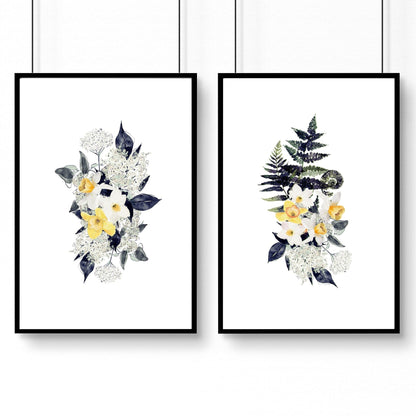 Kitchen prints for walls | set of 2 wall art prints