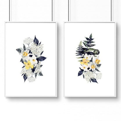 Kitchen prints for walls | set of 2 wall art prints