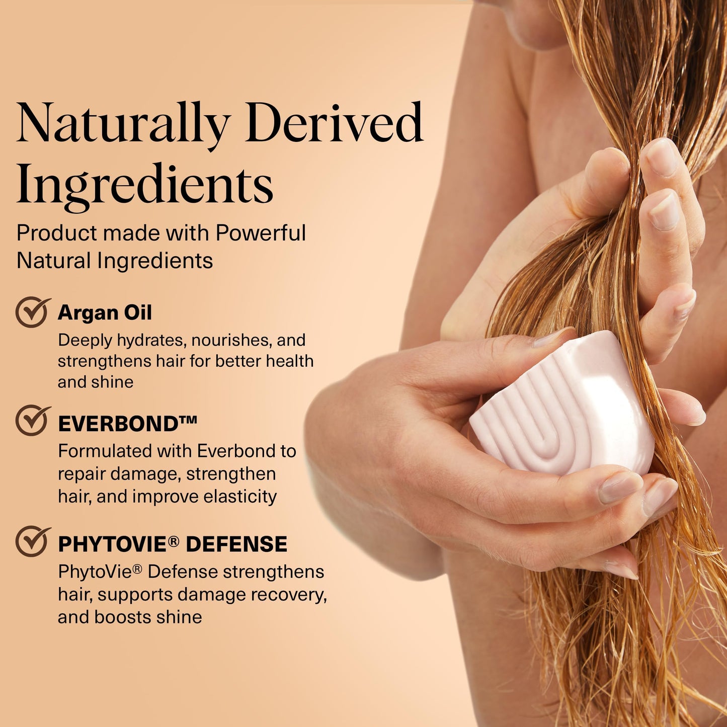 Kitsch Argan Oil Conditioner Bar – Repair Damaged Hair, Anti-Frizz, 2.7 oz – Paraben/Sulfate/Silicone-Free – Made in USA