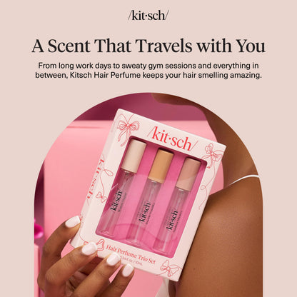 Kitsch Hair Perfume Trio Set – 3x10mL with Odor-Eliminating Technology | Hair & Pillow Mist