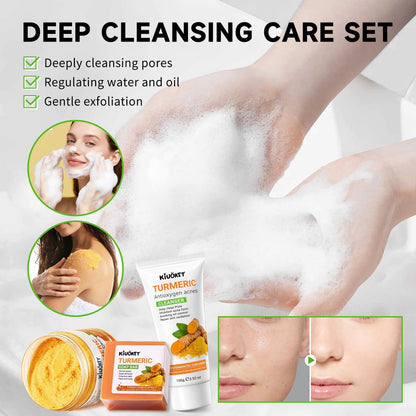 KIUORET Turmeric 11-Piece Skin Care Set | Hydration & Acne Support