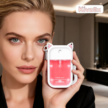 Kivzex Cat Silicone Case for Touchland 1oz Spray – Keychain Travel Cover (Power Mist & Glow Mist)