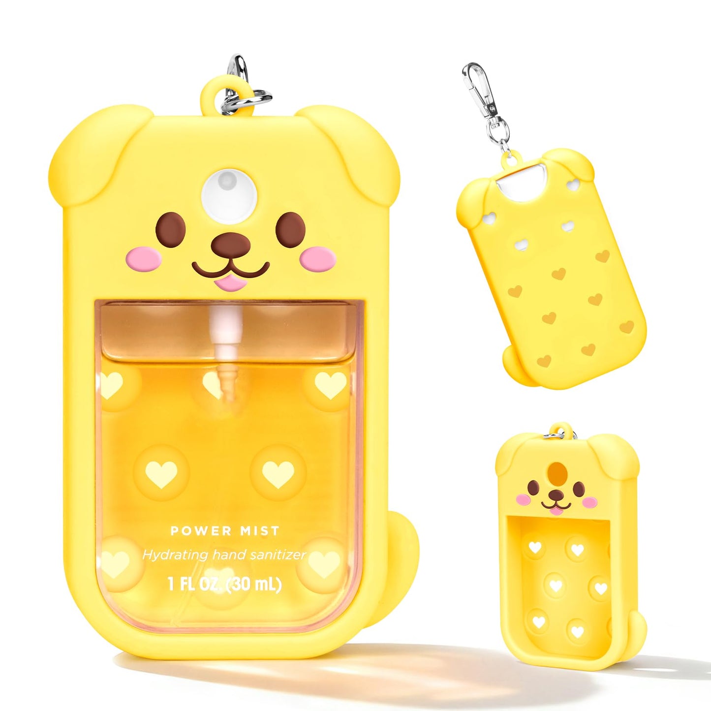 Kivzex Dog Silicone Case for Touchland 1oz – Yellow, Keychain Travel Sleeve