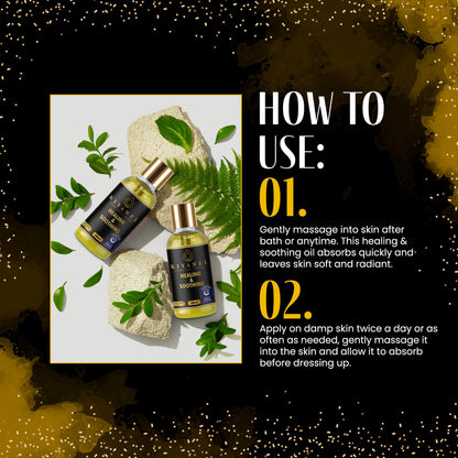 KIYAMEL Healing & Soothing Essential Oils for Dry Skin – Vitamin E Argan Jojoba Body Oil