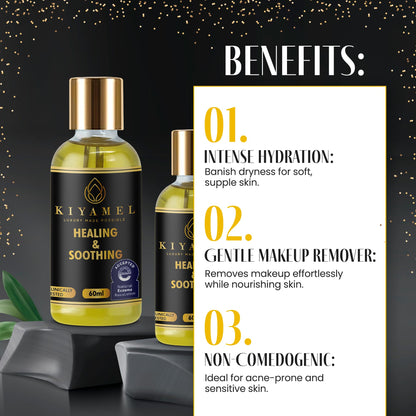 KIYAMEL Healing & Soothing Essential Oils for Dry Skin – Vitamin E Argan Jojoba Body Oil