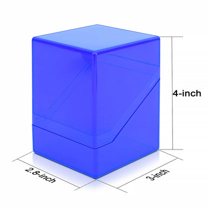 KKU 4 Pack Card Deck Cases – Acrylic Storage for 400+ Sleeved Cards (4 Colors)