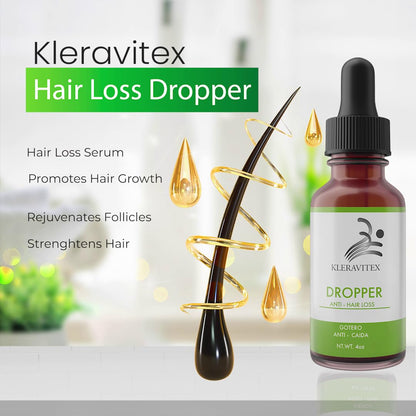 Kleravitex Anti-Hair Loss Dropper – Natural Hair Growth Serum for Thinning Hair, Dandruff & Scalp Nourishment