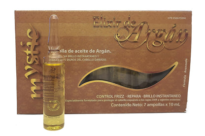 Kleravitex Mystic Argan Oil Ampoule – Strengthen, Hydrate, Repair, Anti-Frizz, Detangle (Pack of 7, 2.37 fl oz)