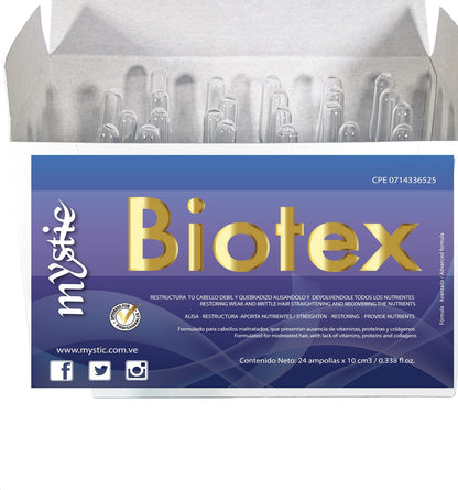 Kleravitex Mystic Biotex Ampoule | Anti-Frizz Hair Repair (Pack 24)