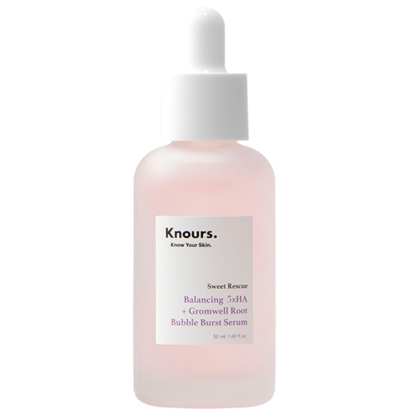 Knours Balancing 5xHA + Gromwell Root Bubble Burst Serum – Rose Water Niacinamide Hydration (50ml)