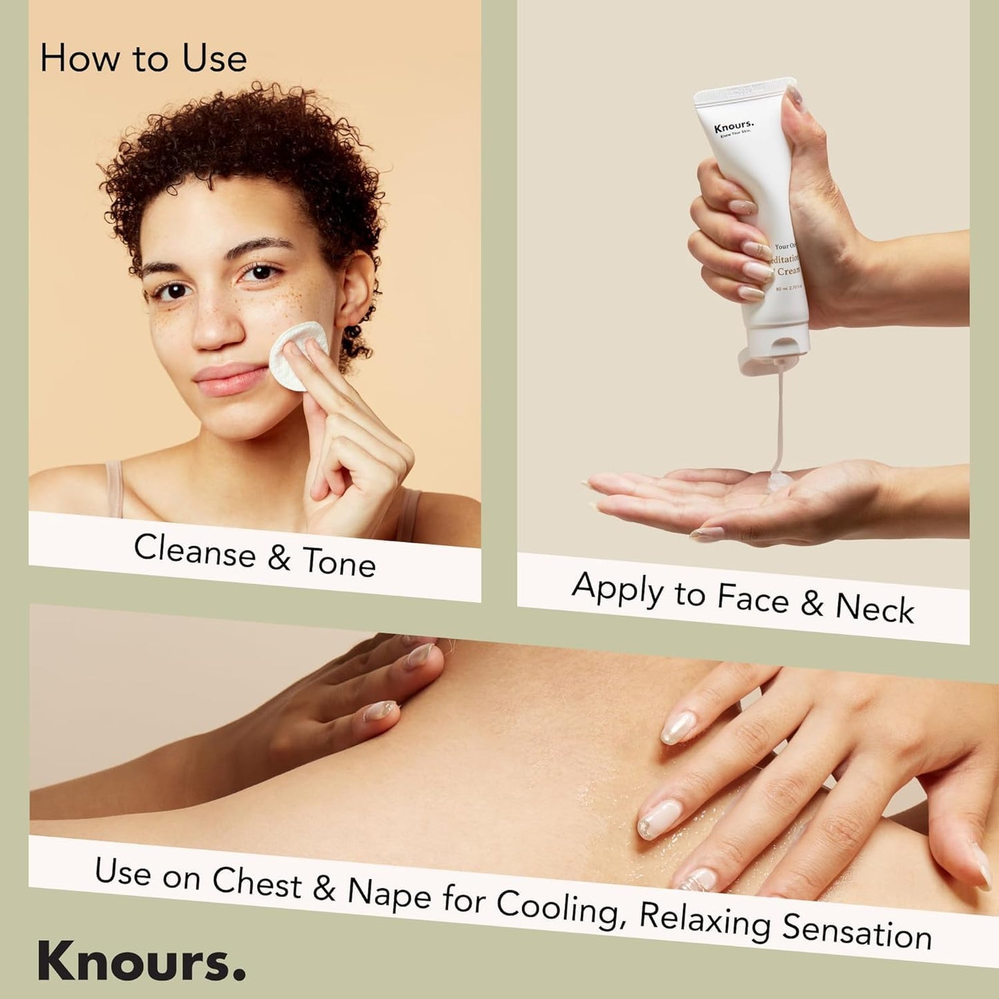 Knours Light Weight Water Based Gel Moisturizer – Peppermint Squalane & Ceramide NP | Hydrating, Cooling & Vegan (80ml)