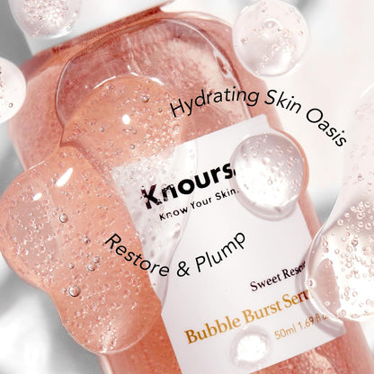 Knours Balancing 5xHA + Gromwell Root Bubble Burst Serum – Rose Water Niacinamide Hydration (50ml)