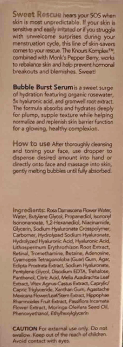 Knours Balancing 5xHA + Gromwell Root Bubble Burst Serum – Rose Water Niacinamide Hydration (50ml)