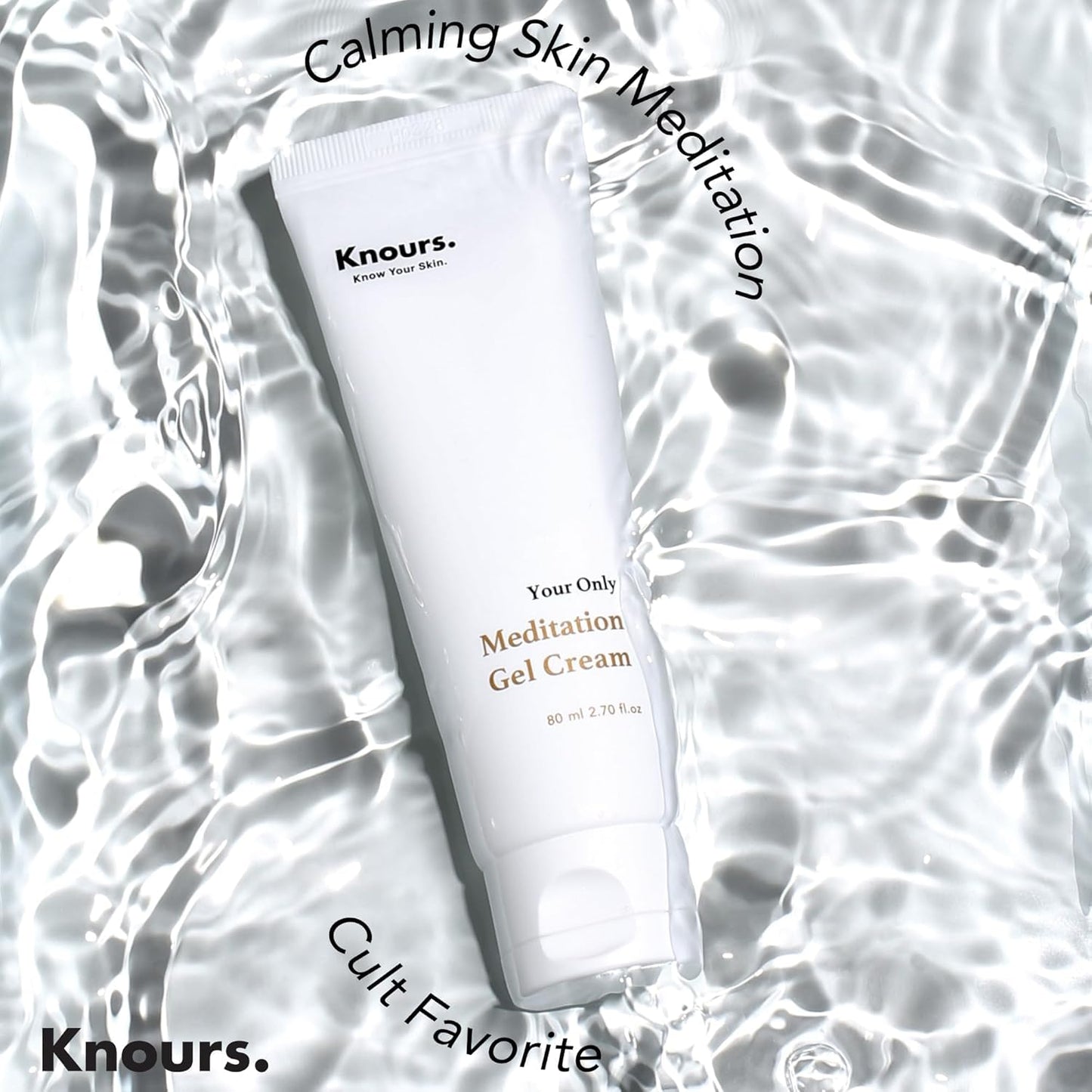 Knours Light Weight Water Based Gel Moisturizer – Peppermint Squalane & Ceramide NP | Hydrating, Cooling & Vegan (80ml)