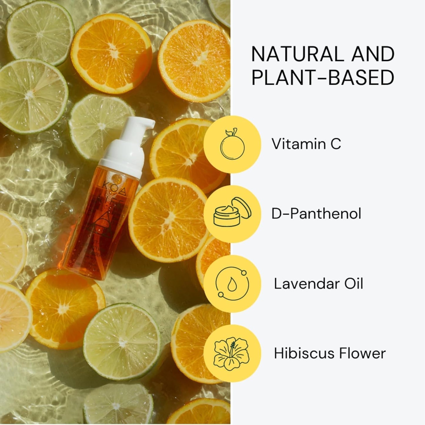 KOA LIFE Vit-C Brightening Facial Cleanser XL | Vitamin C Foam Cleanser (Vegan)