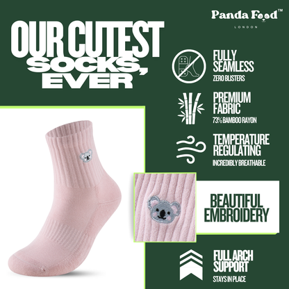 Bamboo Embroidered Animal Socks