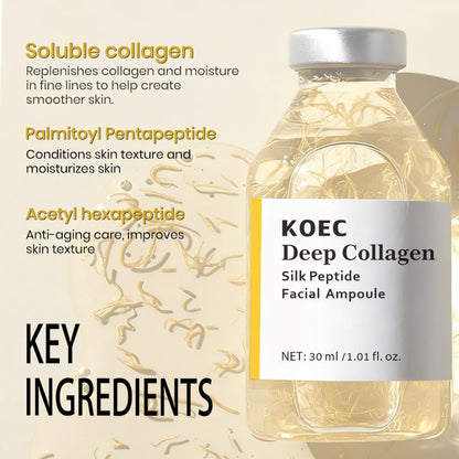 KOEC Deep Collagen Silk Peptide Ampoule Serum – Intensive Lift, Hydration & Smoothing