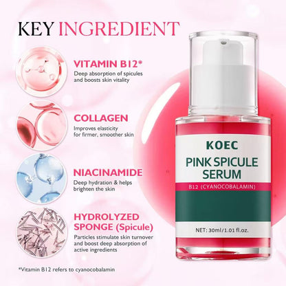 KOEC Pink Toning Skin Booster – Pink Spicule Serum + Picotonic Glowing Ampoule Duo