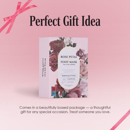 Koelf Rose Petal Satin Foot Mask – Intensive Nourishing Foot Mask Socks with Rose, Peptide & Shea Butter