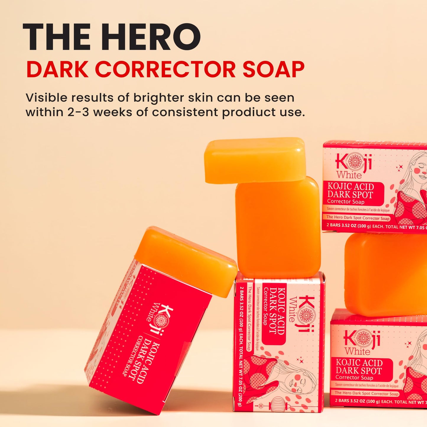 Koji White 4% Kojic Acid Dark Spot Corrector Soap – Vitamin C & Licorice Bar