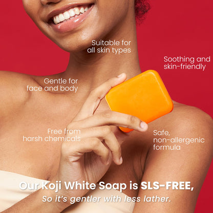 Koji White 4% Kojic Acid Dark Spot Corrector Soap – Vitamin C & Licorice Bar