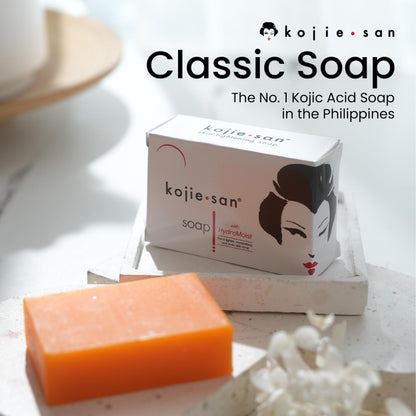 Kojie San Skin & Body Soap 2-Piece Set – Kojic Acid Bars (65g x 2) + 30g Face Cream