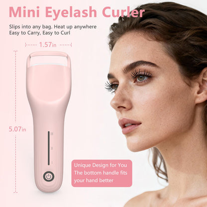 KOKABI Heated Eyelash Curler – 10s Heat, 3 Temp Levels, USB-C Rechargeable