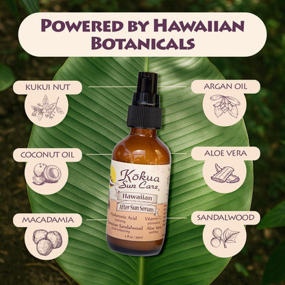 Kokua Sun Care After Sun Serum – Aloe Vera, Hyaluronic Acid & Vitamin C | 2oz Travel Size